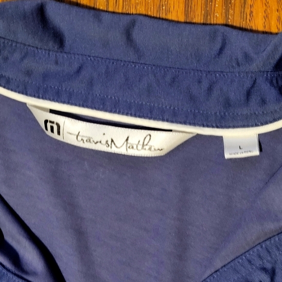 Travis Mathew Blue Polo Men's L Golf Shirt B7 - Picture 3 of 5